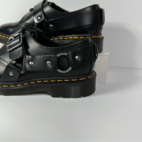 DOC HENREE POLISHED SMOOTH LEATHER BUCKLE SHOES WOMENS SIZE 9 HARNESS STRAPS NEW - Picture 9 of 10